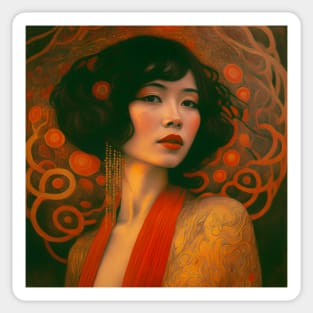 Art Deco Style Woman Sticker